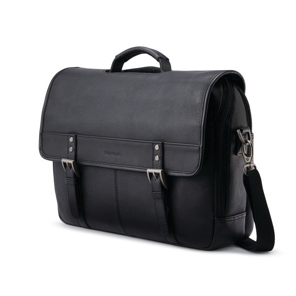 Samsonite Classic Leather Flapover Black