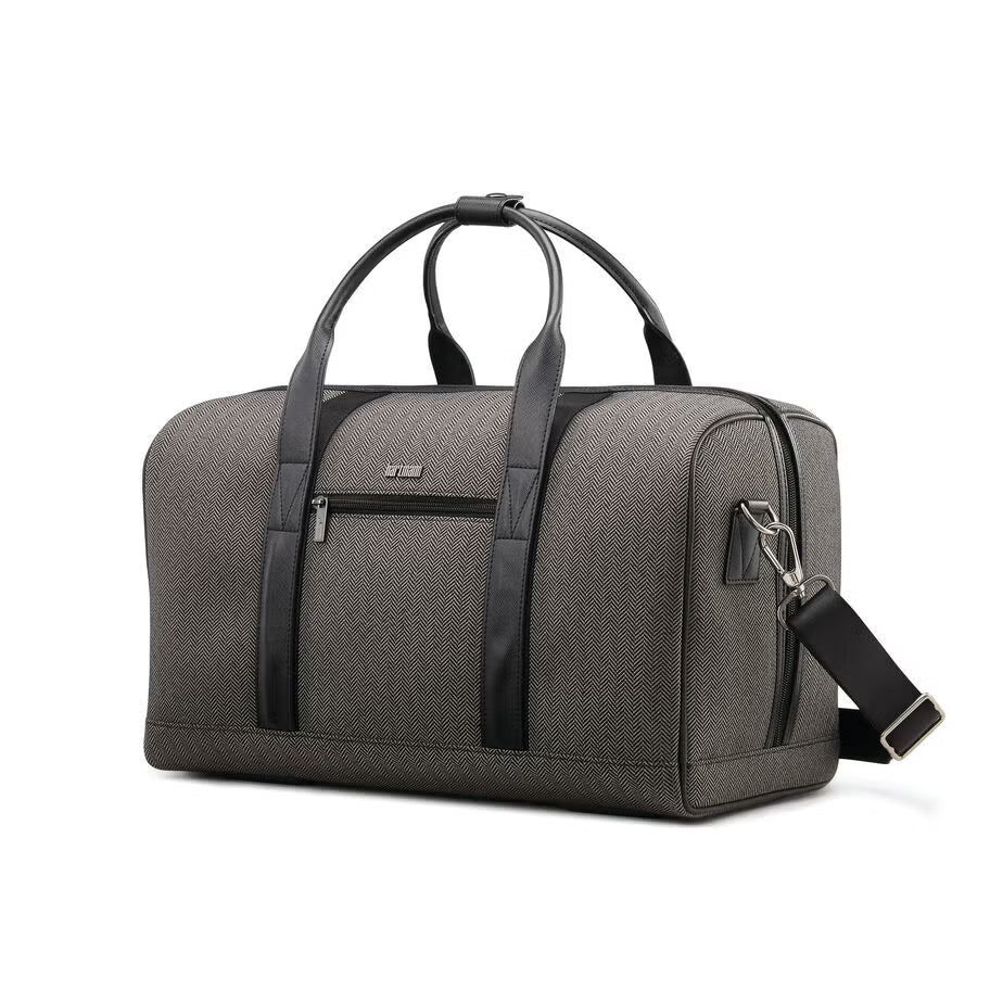 Hartmann Herringbone Dlx Weekend Duffel Black Herringbone